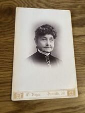 Antique Cabinet Card Photo - Elderly woman Portrait, W Boyce Studio Danville IL picture