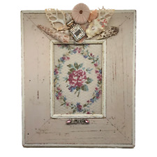 Vintage Chippy Pink Barnwood Picture Frame Romantic Shabby Cottagecore Nautical picture