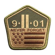 9/11 Never Forget Patch Twin Towers 3.5 INCH Hook patch By Miltacusa (M9) picture