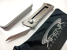 Titanium Slide Lock Manual Open EDC Knife w/D2 Steel Utility Blade & Pocket Clip picture