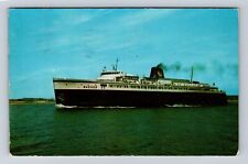 Ludington MI-Michigan, the Badger, Passenger Auto Ferry, Vintage c1959 Postcard picture