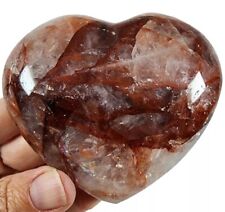 Red Quartz Crystal Polished Puff Heart Madagascar 236 grams. picture