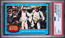 1977 Topps Star Wars PSA 9 Mint #38 - LUKE & HAN IN REFUSE ROOM - Series 1 BLUE picture
