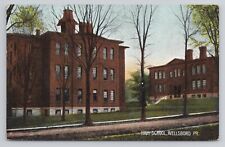 High School Wellsboro Pennsylvania c1910 Antique Postcard picture