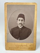 1880's Ottoman Turkey Sultan Abdul Hamid II Photo Cabinet Portrait Album Print picture