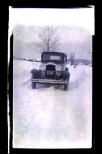 1931 Chrysler B-70 Snow Vermont Winter Auto Car Vtg Photo Negative 4.5 X 3.5 A picture