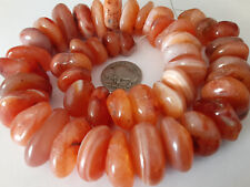 STUNNING Carnelian Graduated Beads Approx. 24mm -12mm 17Inch Strand OFFERS?? picture