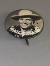 C 1940 Gene Autry Rare Pose Australian Made Button Pinback Cowboy picture