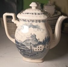 Vintage Villeroy & Boch Germany Engadin Blue Coffee / Teapot 6 Cup  picture