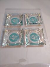 Vtg Lot 4 Glass Ashtray Elby's Restaurant Clear & Blue Holding Sandwich picture