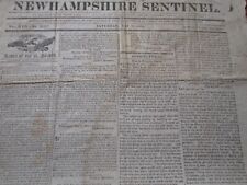 1820 NEWSPAPER NEW HAMPSHIRE SENTINEL MAY 20 1820 LAWS OF US 