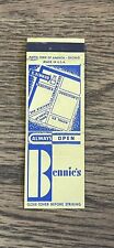 Bennie’s Restaurant York, Pennsylvania Vintage Matchbook Cover picture