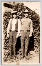 RPPC Two Men Brothers Posing For Photo Postcard C41 picture