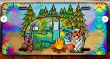 Custom Made Gnome, Hippie Soul, Tie Dye, Camping Aluminum Vanity License Plate picture