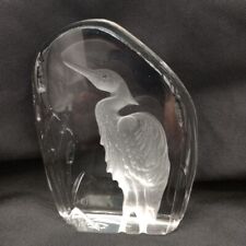 The Dan Bury Mint Wedgewood Clear Crystal Glass Bird Paperweight Heron picture