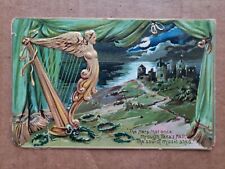 Raphael Tucks The Emerald Isle St. Patrick's Day Postcard Series #157 Harp Music picture