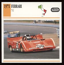 1971  Ferrari 712  Racing  Classic Cars Card picture