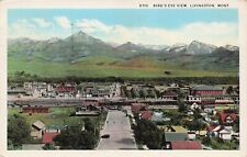 Livingston MT Montana Main Street Railroad Train Depot Station Vtg Postcard E14 picture