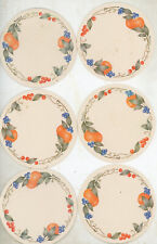 6 Corelle Coordinates Corning Ware Abundance Pattern Vinyl Drink Coasters Set 6 picture