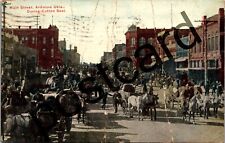 1910 Main Street, ARDMORE, OK, During Cotton Season, Rufus Post postcard jj232 picture
