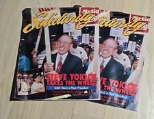 Set of 2 VTG UNITED AUTOMOBILE WORKERS of AMERICA SOLIDARITY MAGAZINE 1995 picture