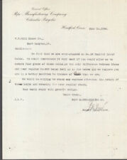 Pope Manufacturing Columbia Bicycles Hartford CT business letter 6/14 1898 picture