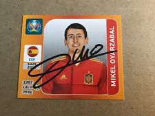 Mikel Oyarzabal, Spain 🇪🇸 Panini UEFA Euro 2020 hand signed picture