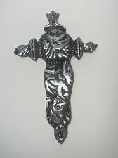 A La Carte #77, 1998 Heavy Silver Cross Made in Mexico Pewter 8.25 In picture
