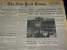 1945 MAY 21 NEW YORK TIMES - THREE U. S. COLUMNS ENVELOPING SHURI - NT 661 picture
