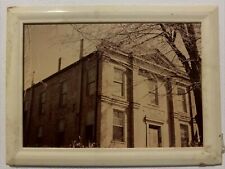 Vintage Photo Lewis College Building Picture Black & White Old with White Frame picture