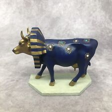 Cow Parade Tutancowmon #9126 King Tut Egypt Blue & Gold 2000-Loose picture