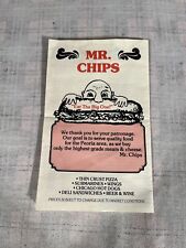 Vintage Menu - Mr Chips Peoria ILL “Eat The Big One” Bradley University Braves picture