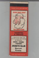 1930s Matchbook Cover Federal Match Co Jess's Bar Moorcroft, WY picture