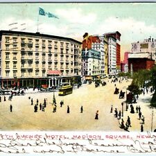 c1910s New York City, NY Madison Square 5th Ave Hotel Postcard Gillette Sign A80 picture