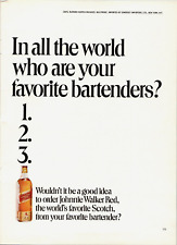 Vintage 1972 Johnnie Walker Red World's Favorite Scotch Print Ad Advertisement picture