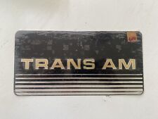 NOS Vintage Trans Am  License Plate Automobile Accessory Pontiac Fire Bird Metal picture