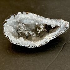 Agate Geode Half Diorama Pewter Unicorns Mystical Natural Crystals Fantasy 5” picture