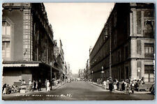 Jesús Nazareno Puebla Mexico Postcard Avenue 5 De Mayo c1940's RPPC Photo picture