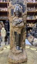 RARE EGYPTIAN ANTIQUES Heavy Statue Large God Osiris With Symbols Pharaonic BC picture