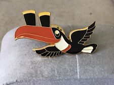 Vintage 1990s GUINNESS Metal Lapel Pin: Flying Toucan w/ Two Pints on Beak picture