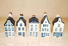 KLM Blue Delft Houses (Empty) Lot of 5:  # 13, 16, 26, 31, 36 picture
