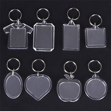 5PCs Transparent Blank Insert Photo Picture Frame Keyring Key Chain DIY G ZP picture