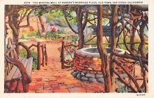 D2239 Wishing Well, Ramona's Marriage Place, San Diego, CA - 1933 Teich Linen PC picture