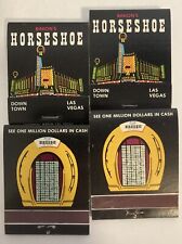 Vintage Lot of 4 Binion's Horseshoe Casino Las Vegas Full Matchbooks UNSTRUCK picture