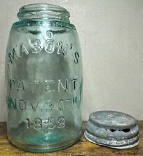 Antique Mason’s Patent Nov. 30th 1858 Midget Pint Fruit Jar Bottle~19th Century picture