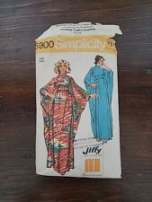 Vtg 70s Simplicity 5900 Jiffy Caftan One Size Sewing Pattern- See Description picture