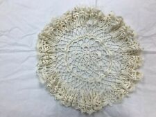 Vintage Solid White Crochet Doily 14 Inch Diameter from My Mothers  Estate picture