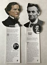 Jefferson Davis & Abe Lincoln   Unique Civil War Collector Cards, Die Cut picture