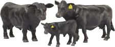 Little Buster Black Angus Family: Angus Cow, Bull, and Calf 1/16th Scale picture