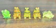 Vintage 1970s Lot Of 5 Frogs and Toads Hard Plastic & Ceramic 1-1.5
